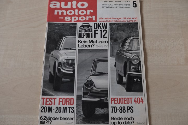Deckblatt Auto Motor und Sport (05/1965)